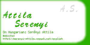 attila serenyi business card
